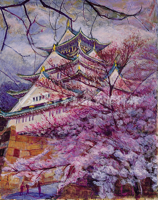 大阪城的櫻花