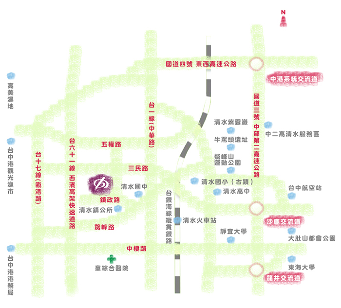 台中市美術家資料館交通路線圖